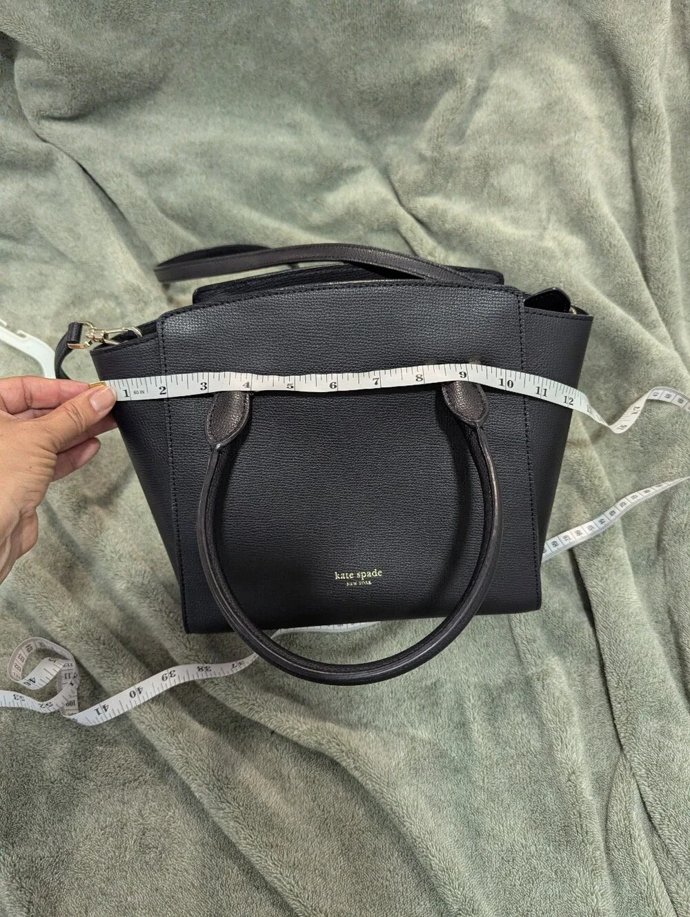 kate spade Black Leather Shoulder Bag with Gold-Tone Hardware